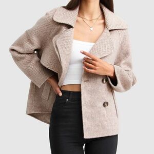 Belle & Bloom Beige Wool Peacoat